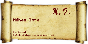 Méhes Imre névjegykártya