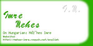 imre mehes business card